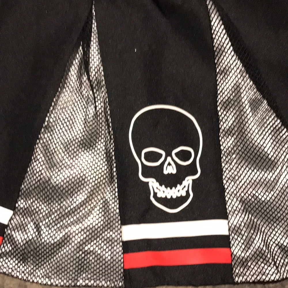Girls Black and White Fear Squad Cheerleader Polyester Dress Halloween Costumes